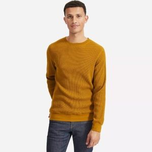 Men's Everlane Waffle-knit top in mustard